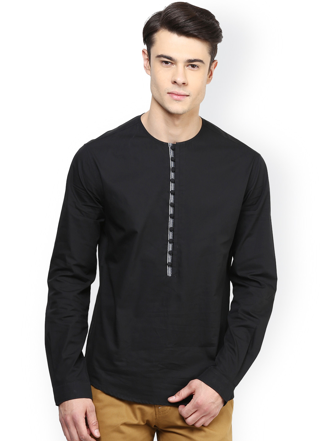 Buy Atorse Black Slim Fit Short Kurta Kurtas for Men 1111548 Myntra