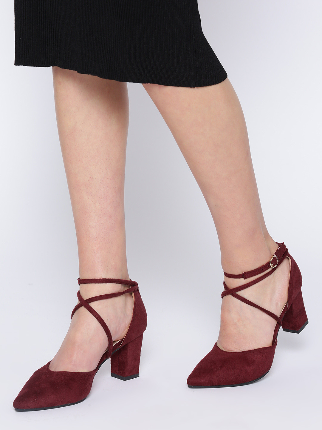 Buy 20Dresses Women Maroon Solid Pumps Heels for Women 11121126 Myntra