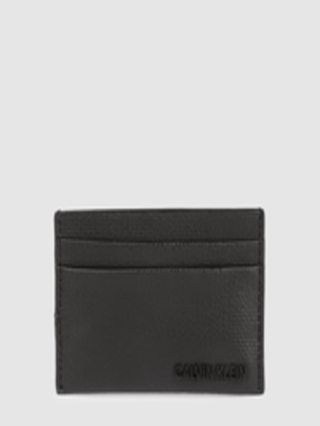 Buy Calvin Klein Men Black Solid Leather Card Holder - Wallets for Men