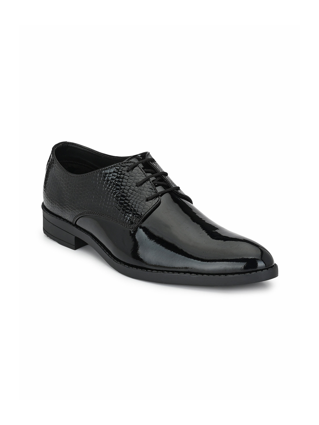 black patent formal shoes