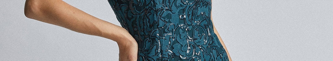 Buy DOROTHY PERKINS Women Teal Blue Embellished Sheath Dress - Dresses ...