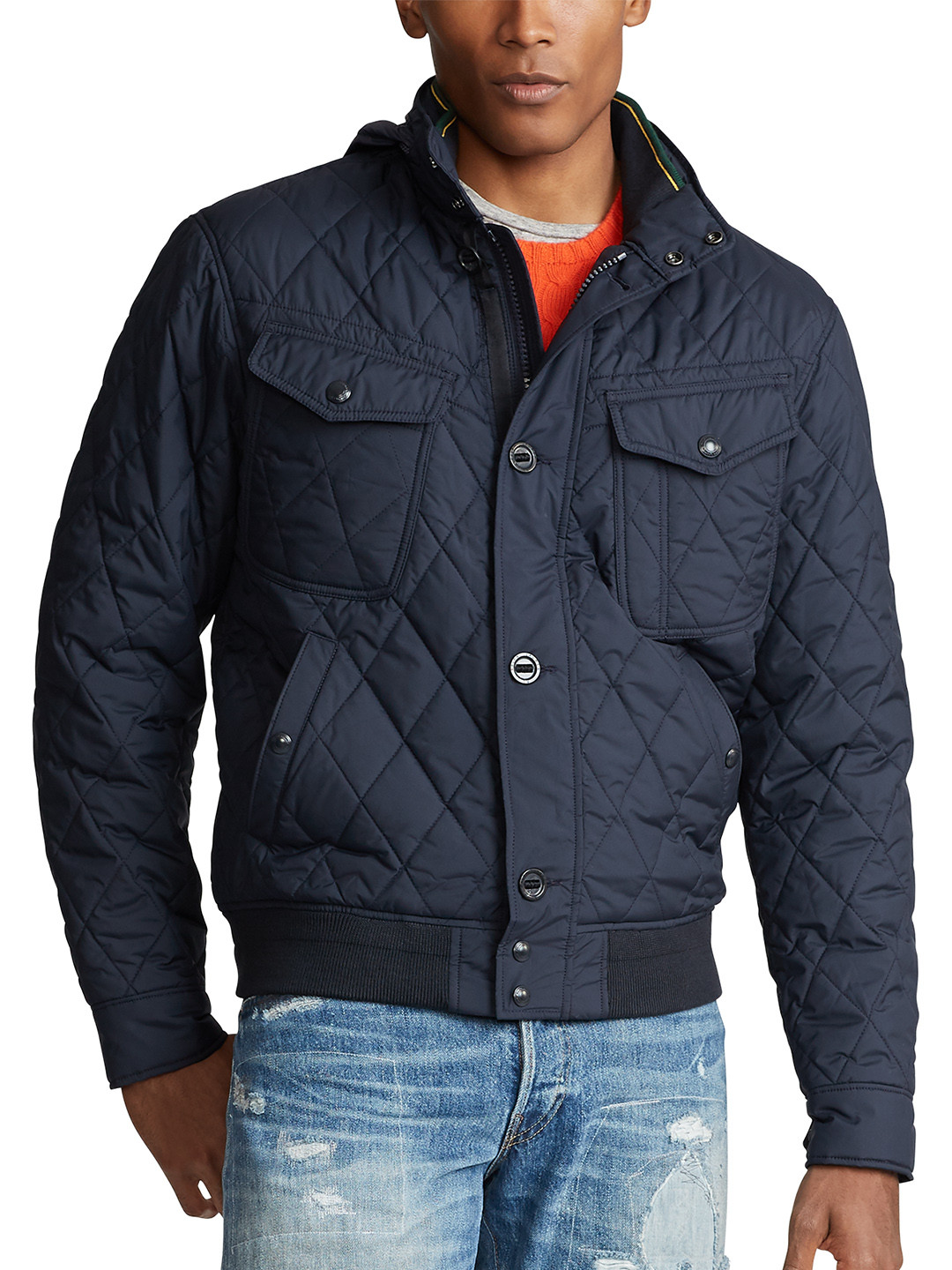 Buy Polo Ralph Lauren Men Navy Quilted Jacket Jackets for Men