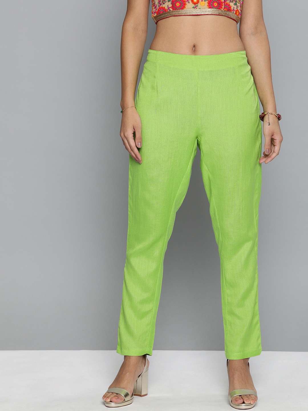 ladies green trousers
