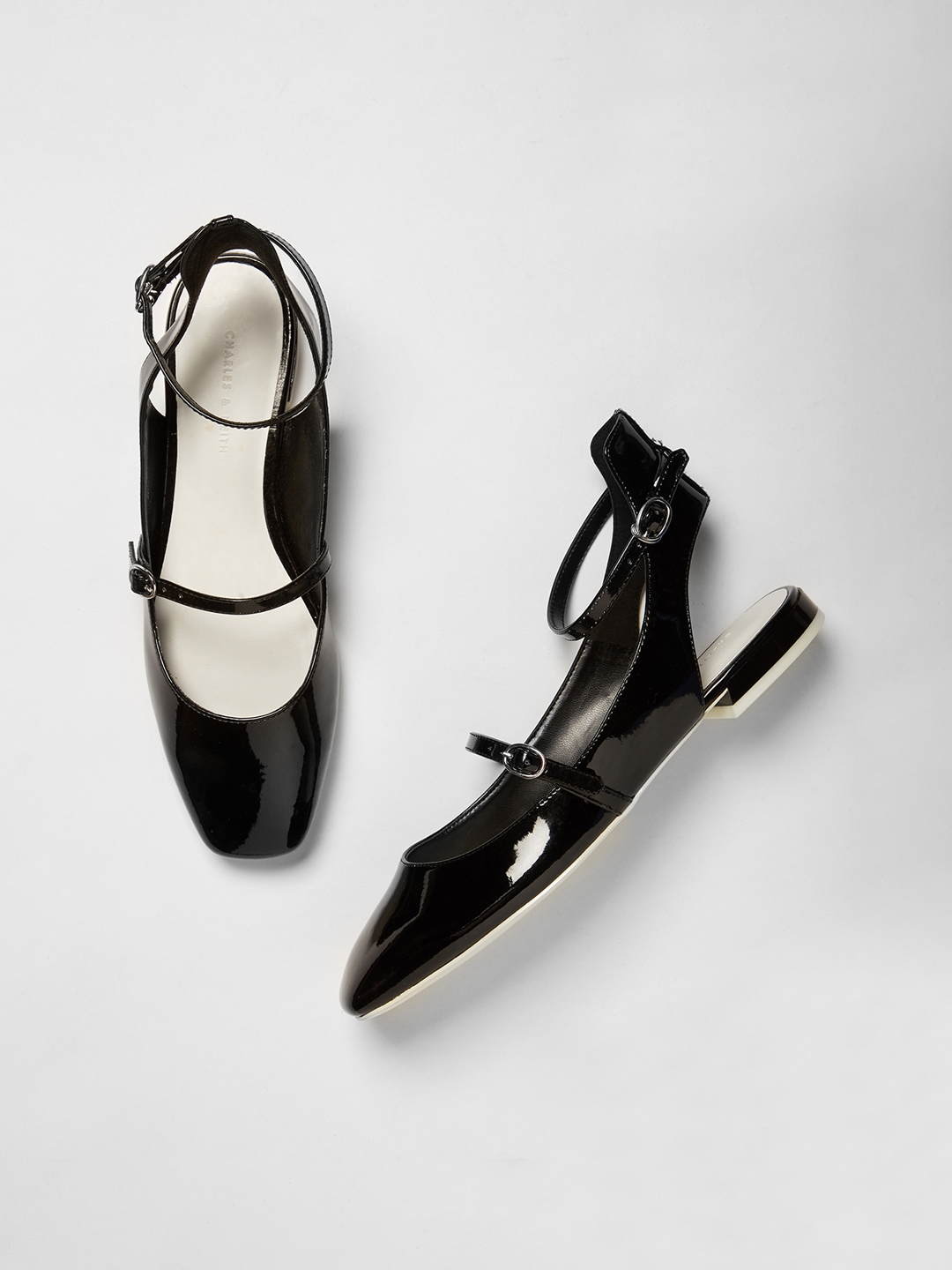 charles and keith black flats