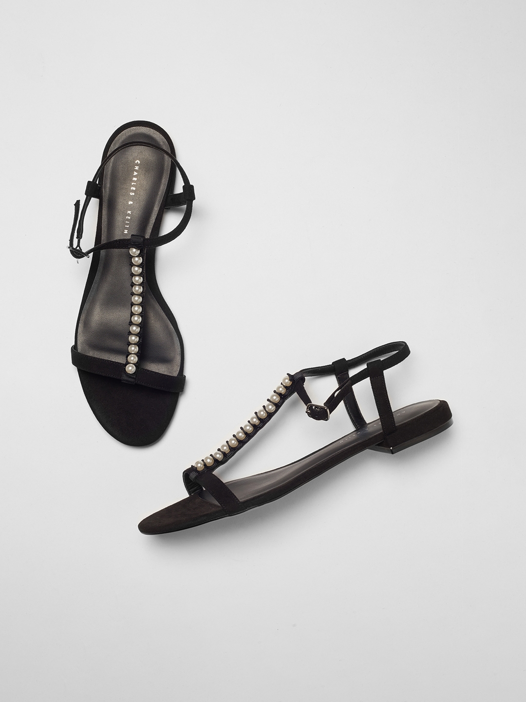 charles and keith black flats