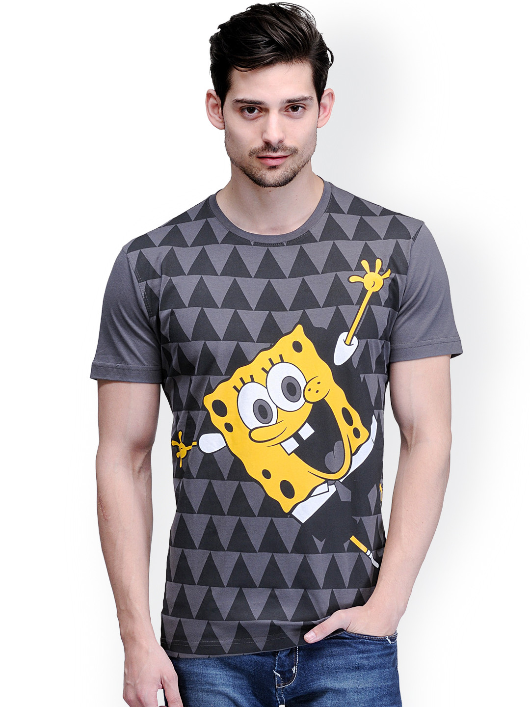 Buy Slingshot Grey Printed T Shirt Tshirts for Men 1113286 Myntra