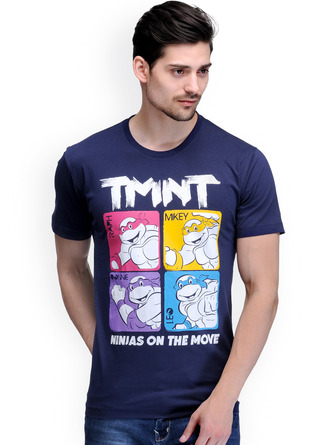 Buy Slingshot Navy Blue Printed T Shirt Tshirts for Men 1113299 Myntra