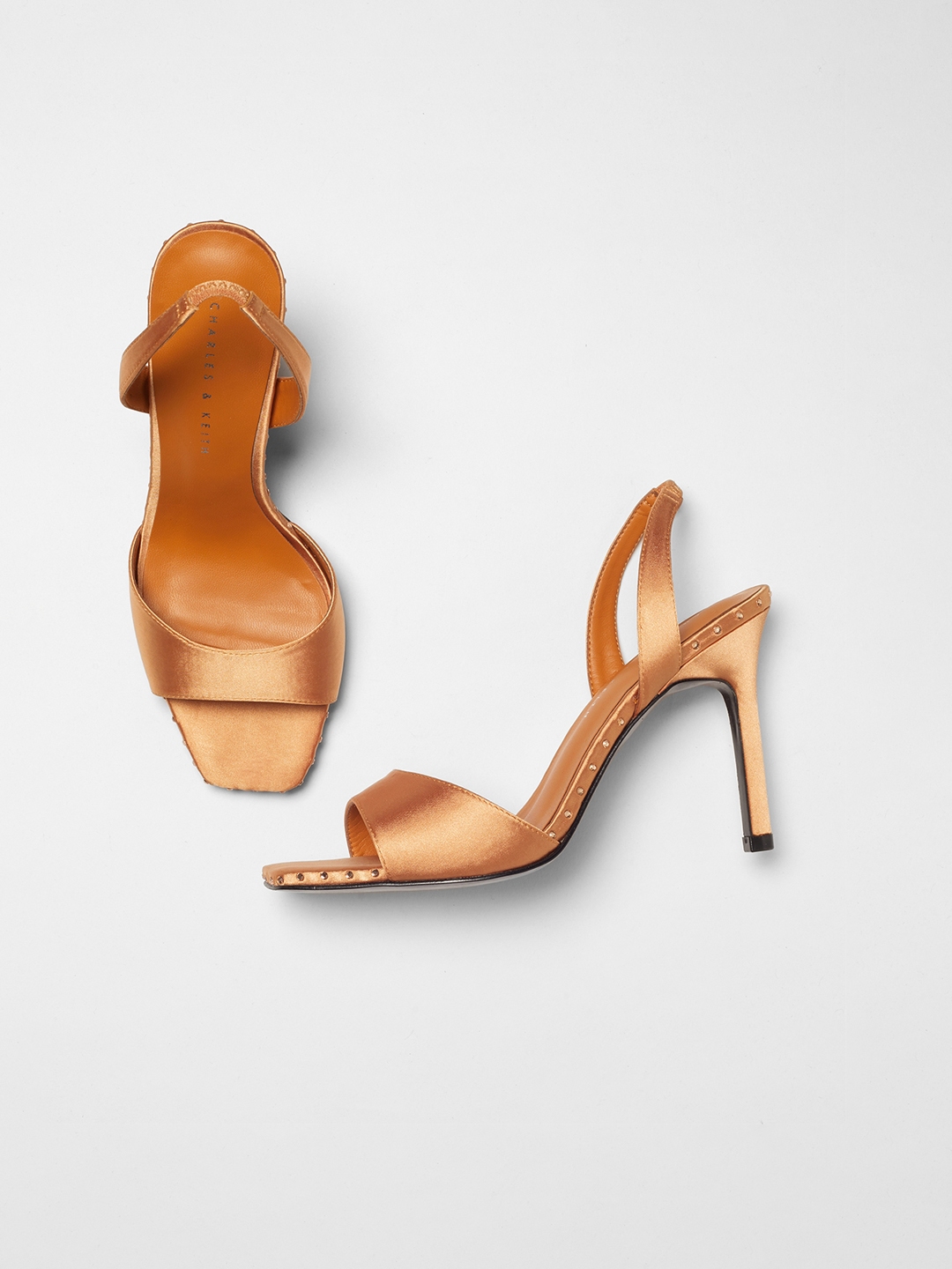 mustard satin heels