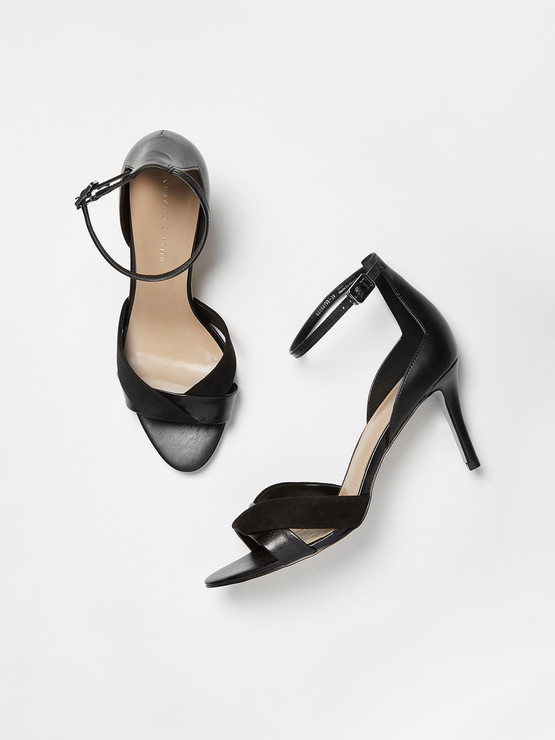 charles and keith black heels