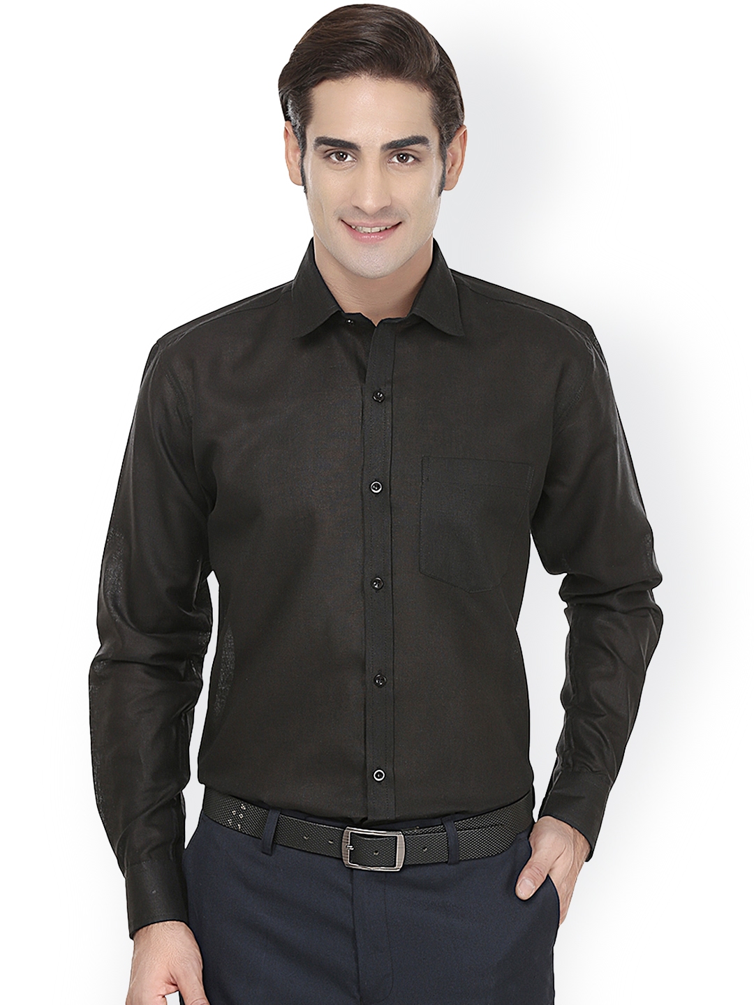 Buy Jainish Men Black Comfort Fit Formal Shirt - Shirts for Men 1113873 ...