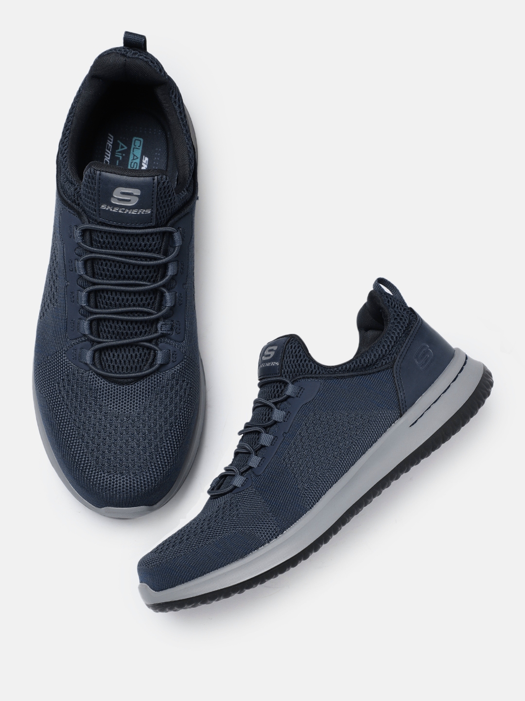 Buy Skechers Men Blue DELSON BREWTON Sneakers - Casual Shoes for Men ...