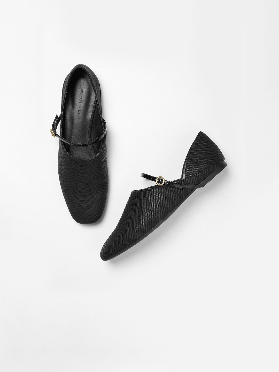 charles and keith black flats