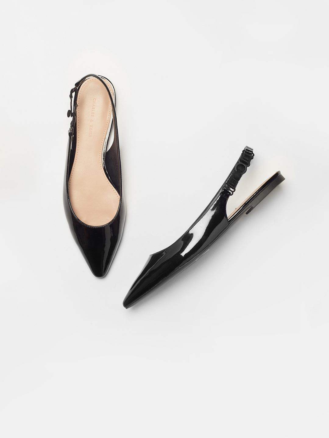 charles and keith black flats