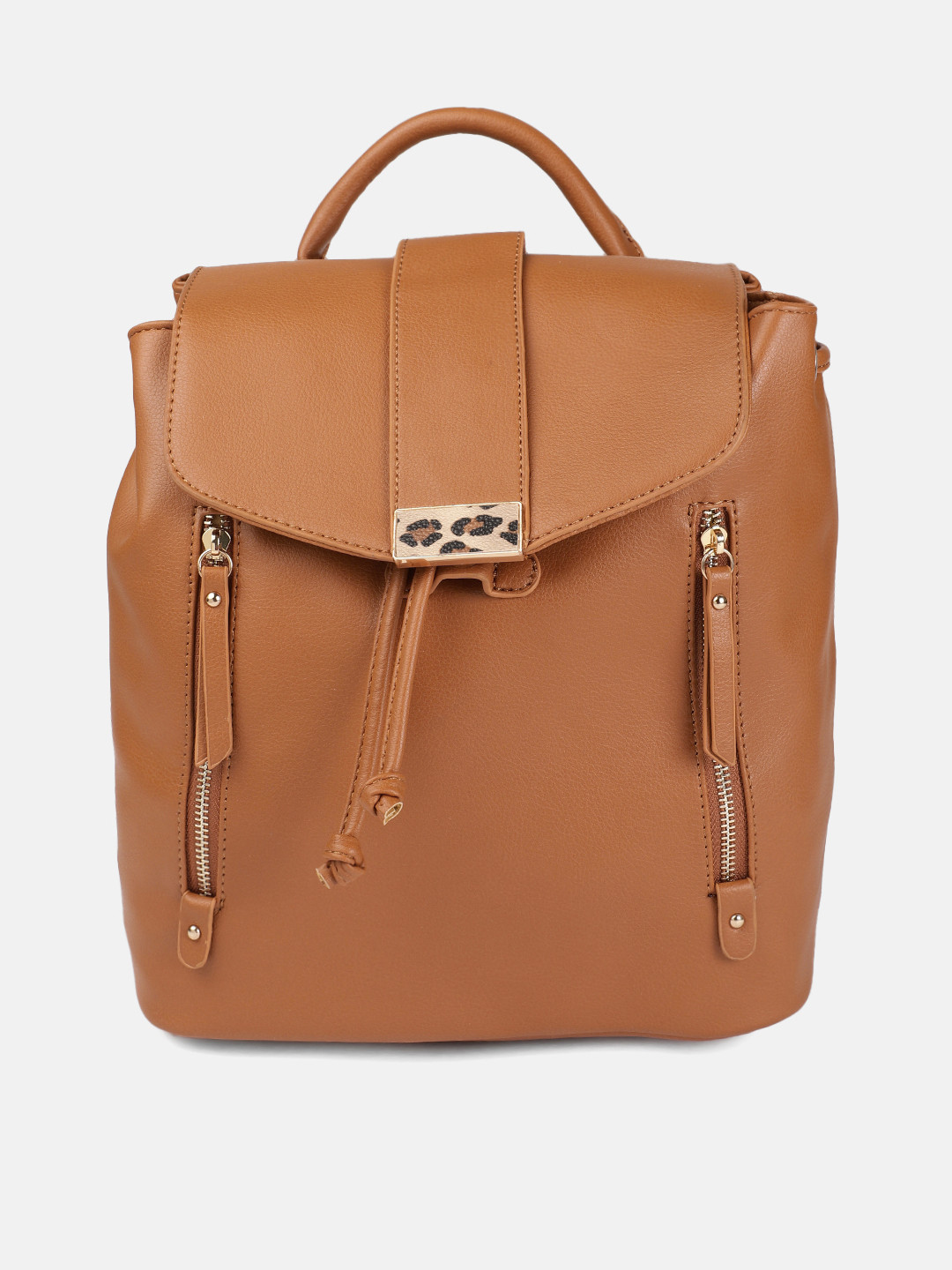 Buy DressBerry Women Tan Brown Solid Backpack Backpacks for Women