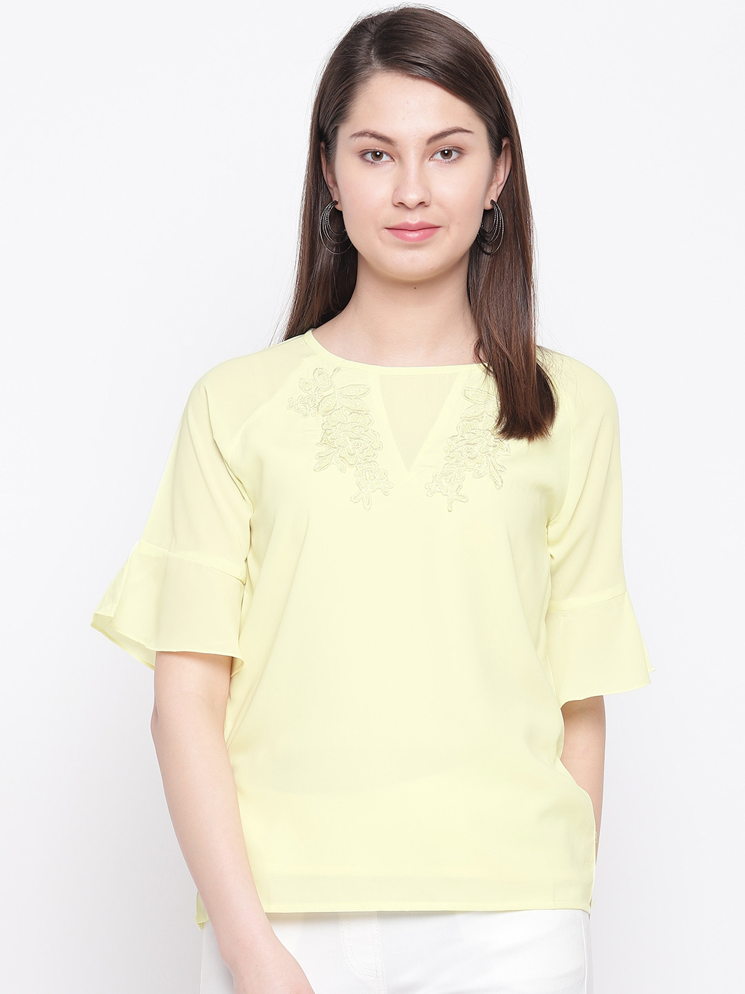 Buy RARE Women Yellow Solid Top Tops for Women 11155696 Myntra