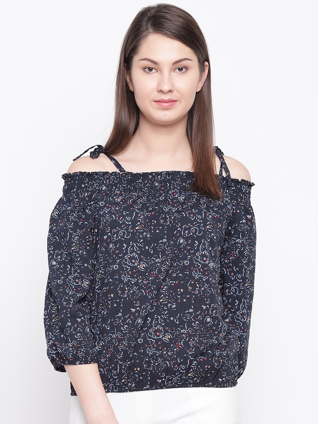 light blue bardot top