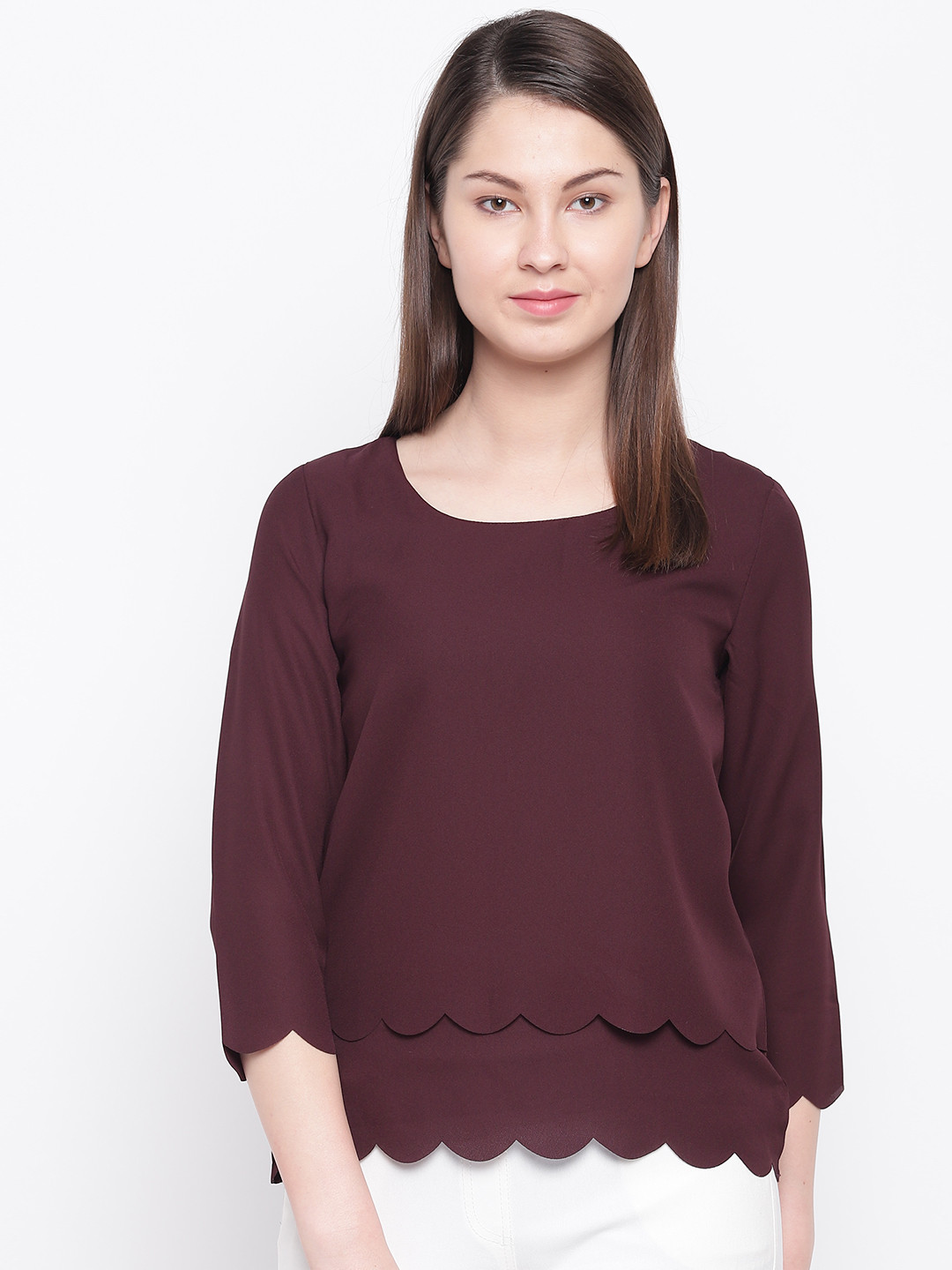 Maroon Lady Top