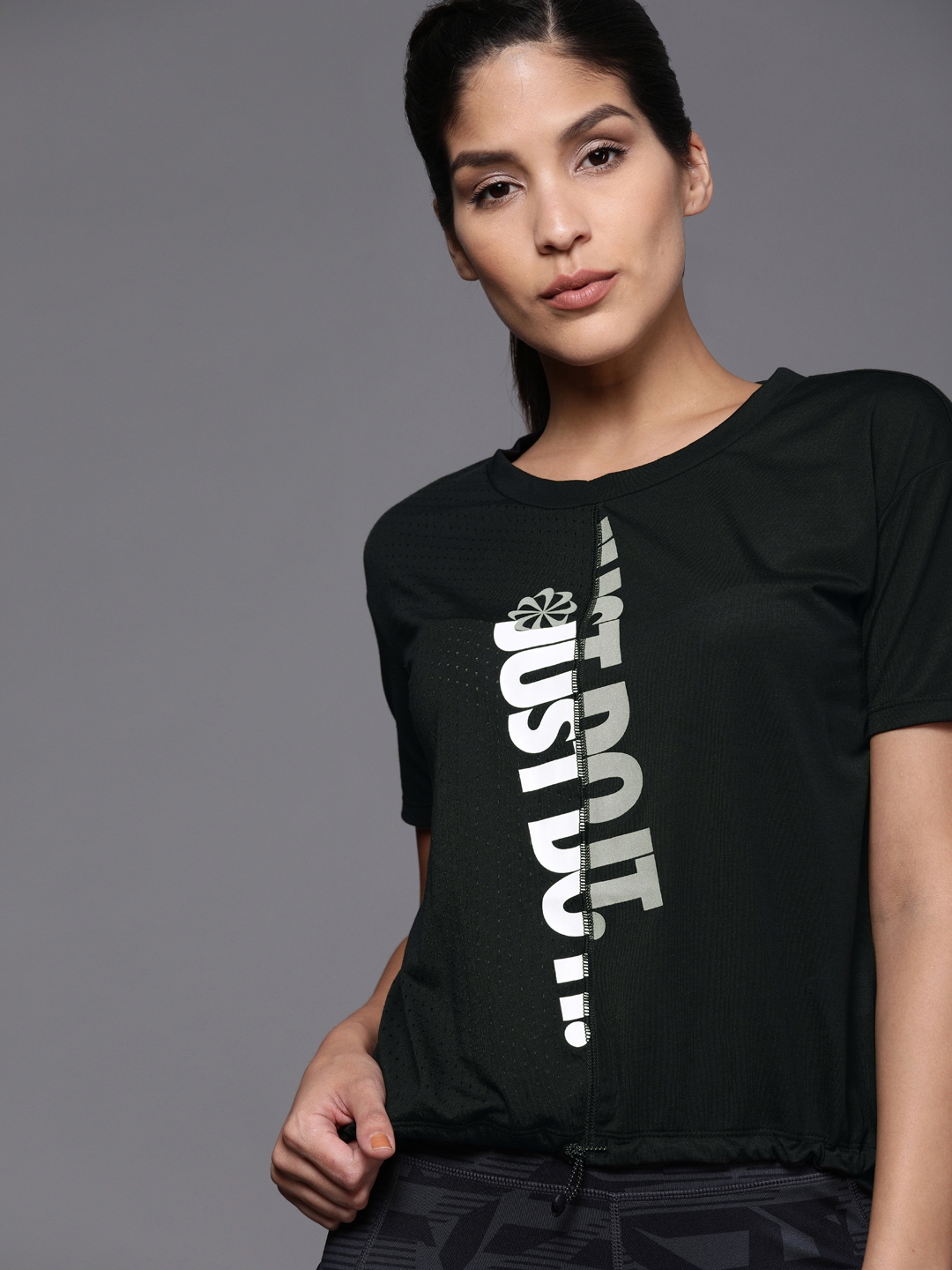 black nike running top womens