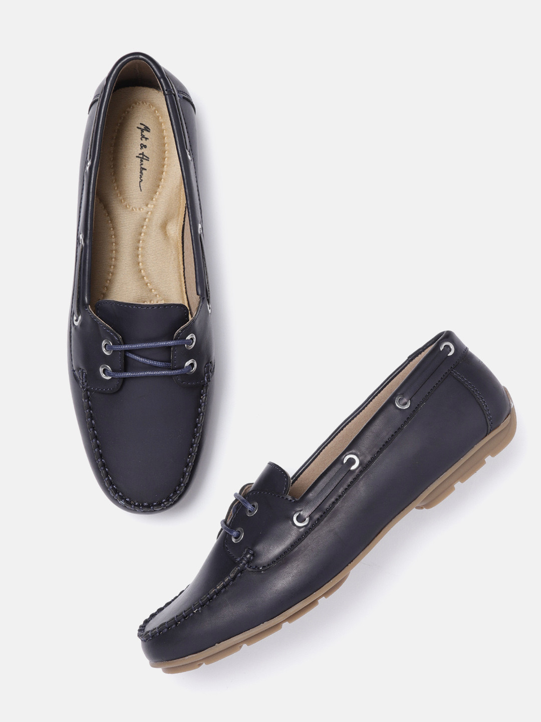 Buy Mast & Harbour Women Navy Blue Boat Shoes Casual Shoes for Women