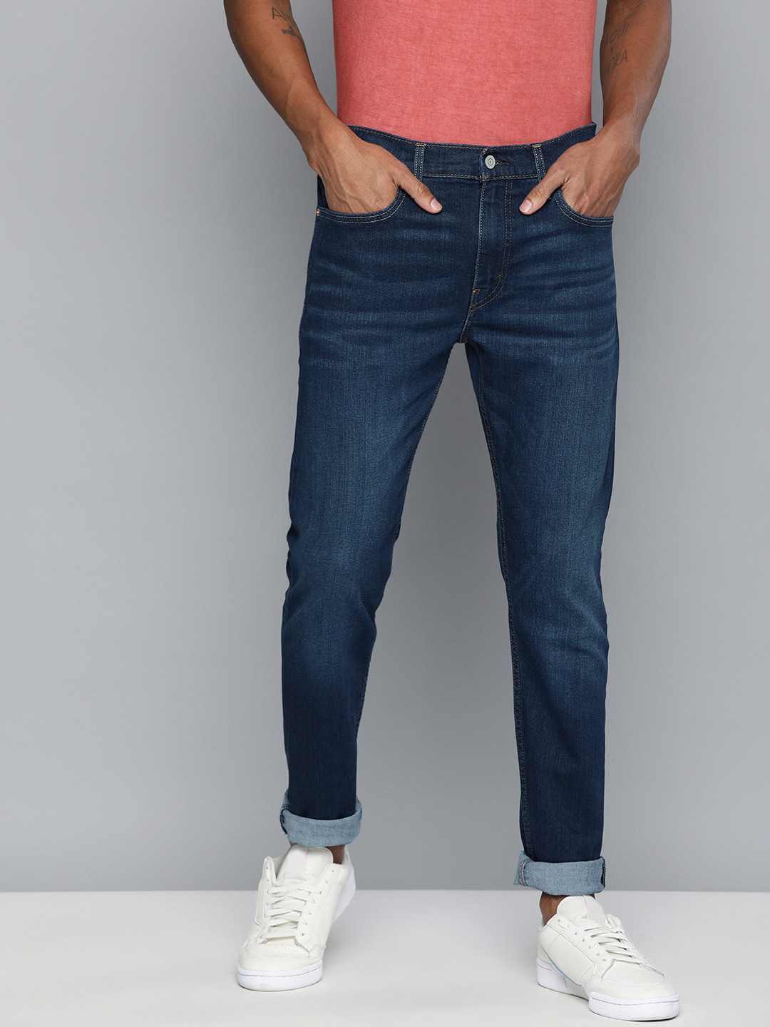 Buy Levis Men Blue 512 Slim Fit Mid Rise Clean Look Stretchable Jeans - Jeans for Men 11166022 