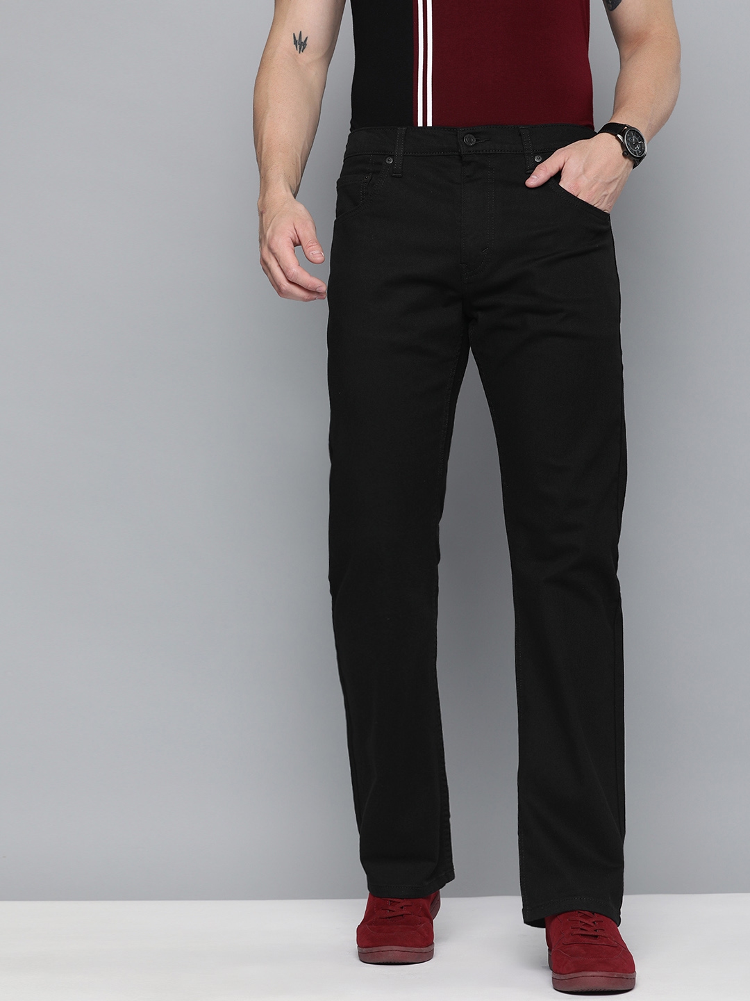 levis black bootcut jeans