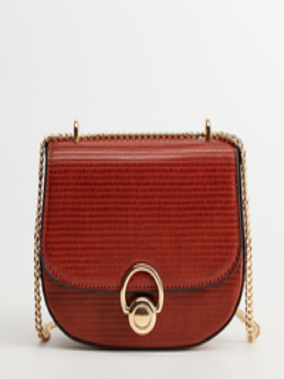 Buy MANGO Maroon Textured Shoulder Bag - Handbags for Women 11175562 ...