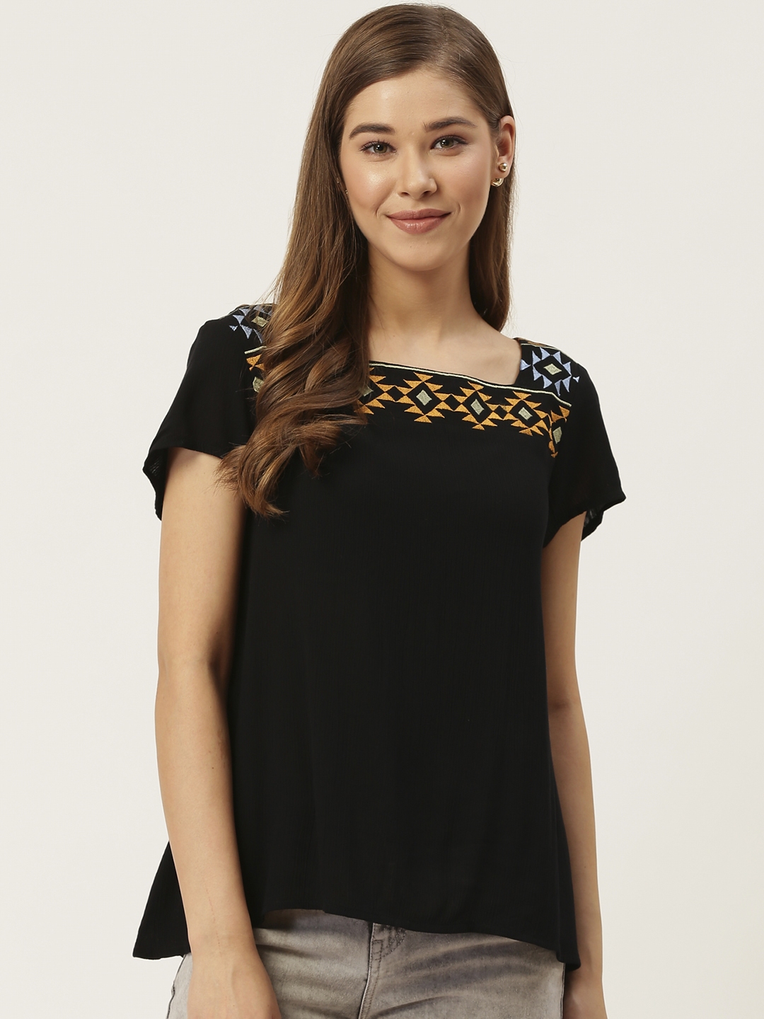 women's embroidered tops uk
