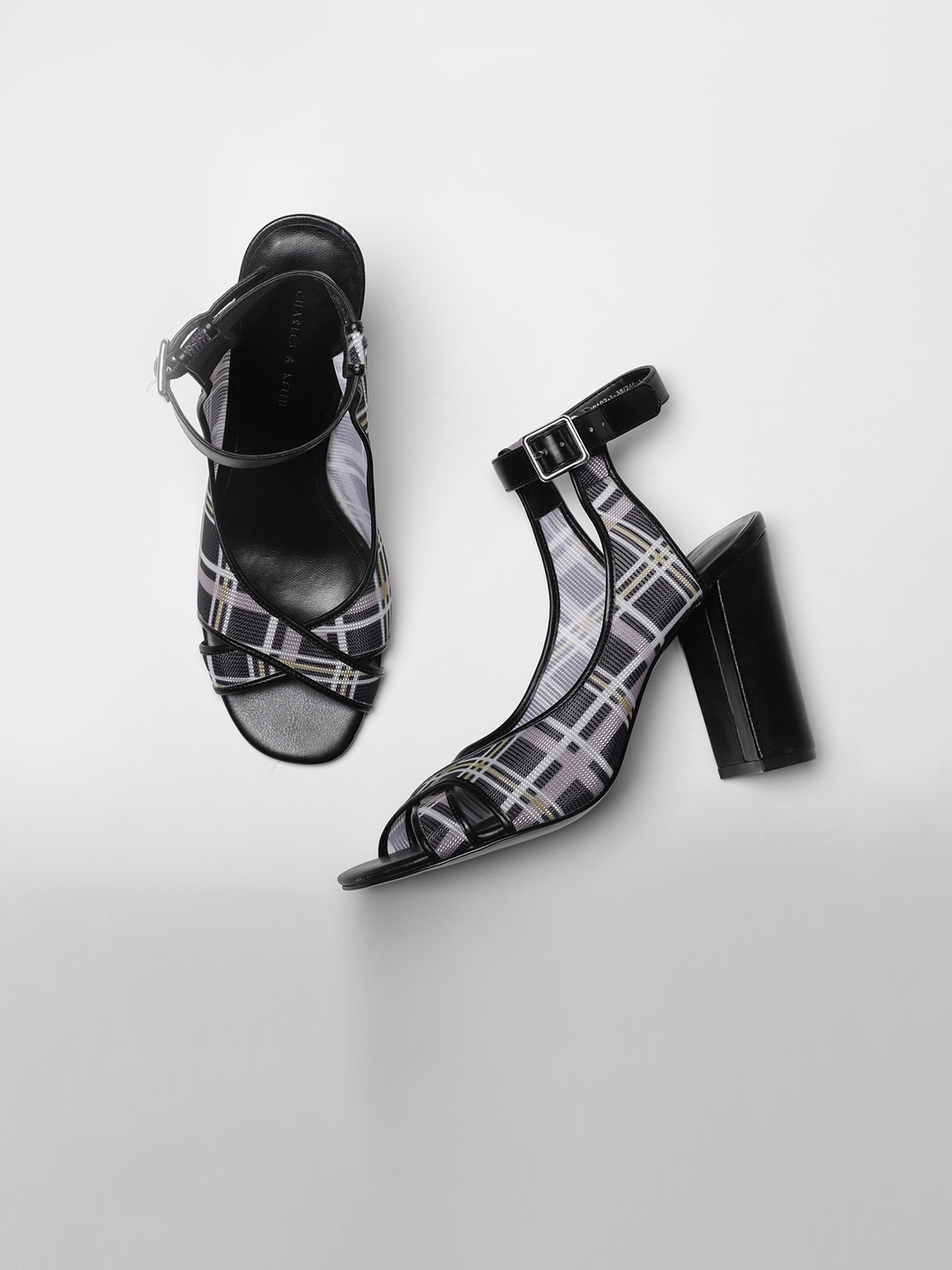 charles and keith purple heels