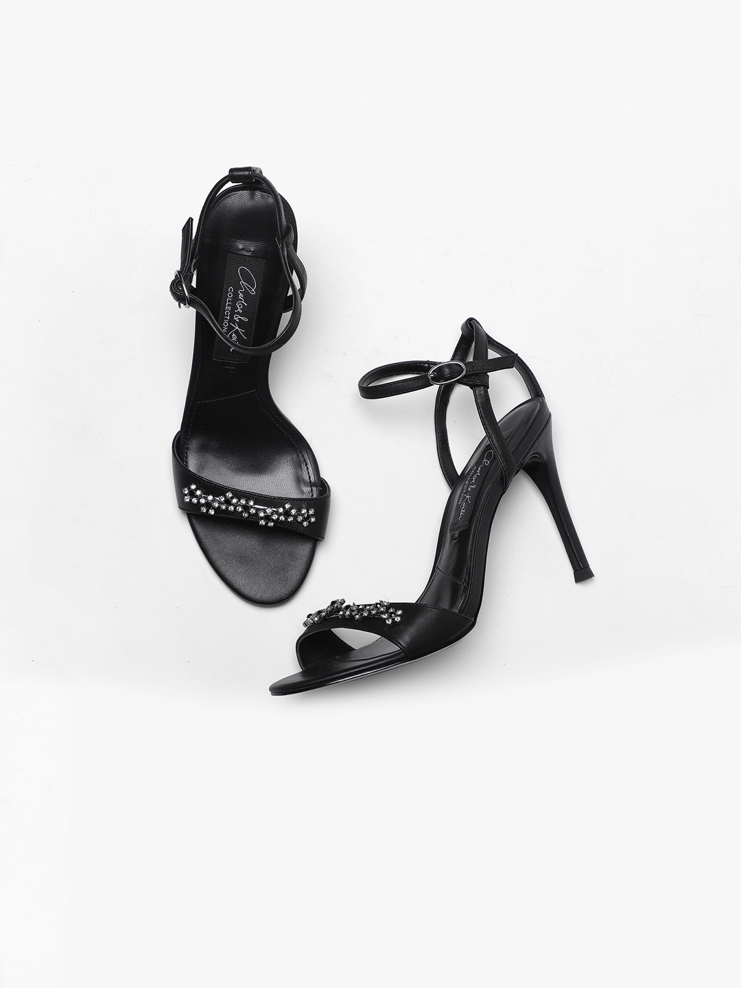 charles and keith black heels