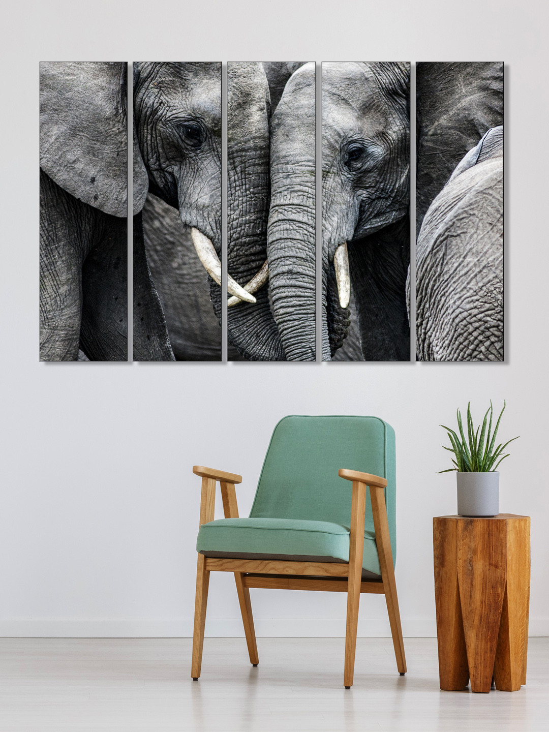 Buy 999Store Set Of 5 Black & White Printed Wall Art - Wall Art for