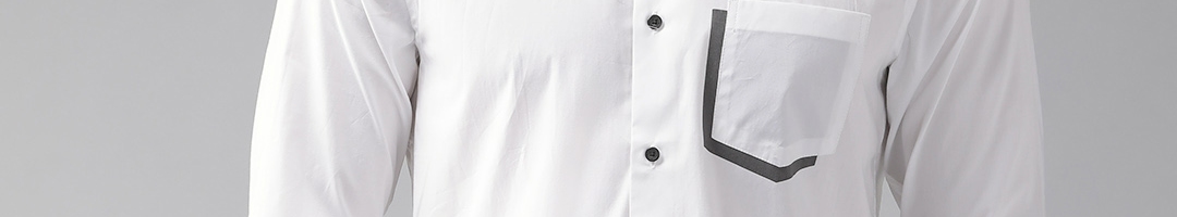 Buy Blackberrys Men White Trim Regular Fit Knitted Solid Casual Shirt ...