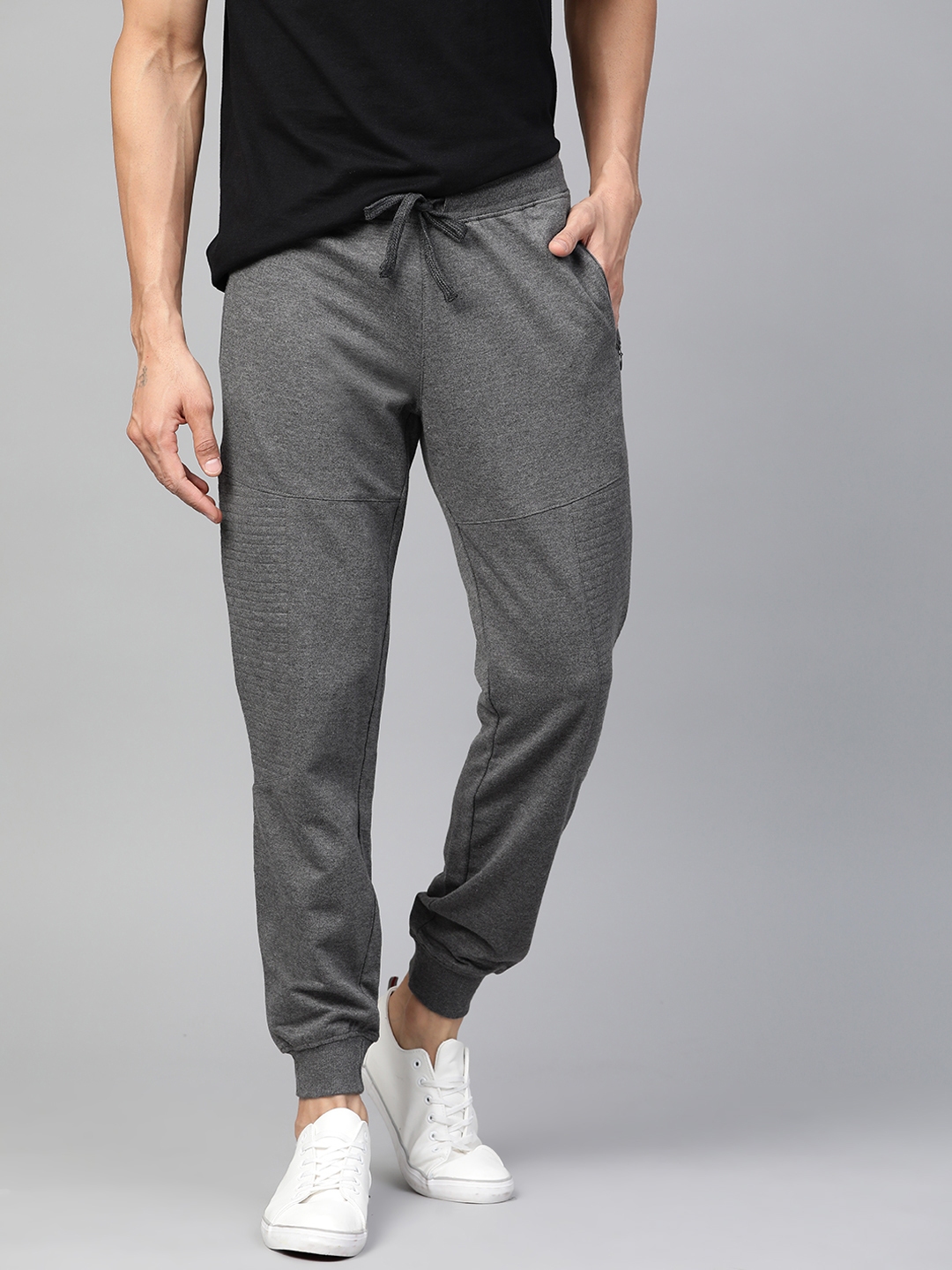 grey fitted joggers