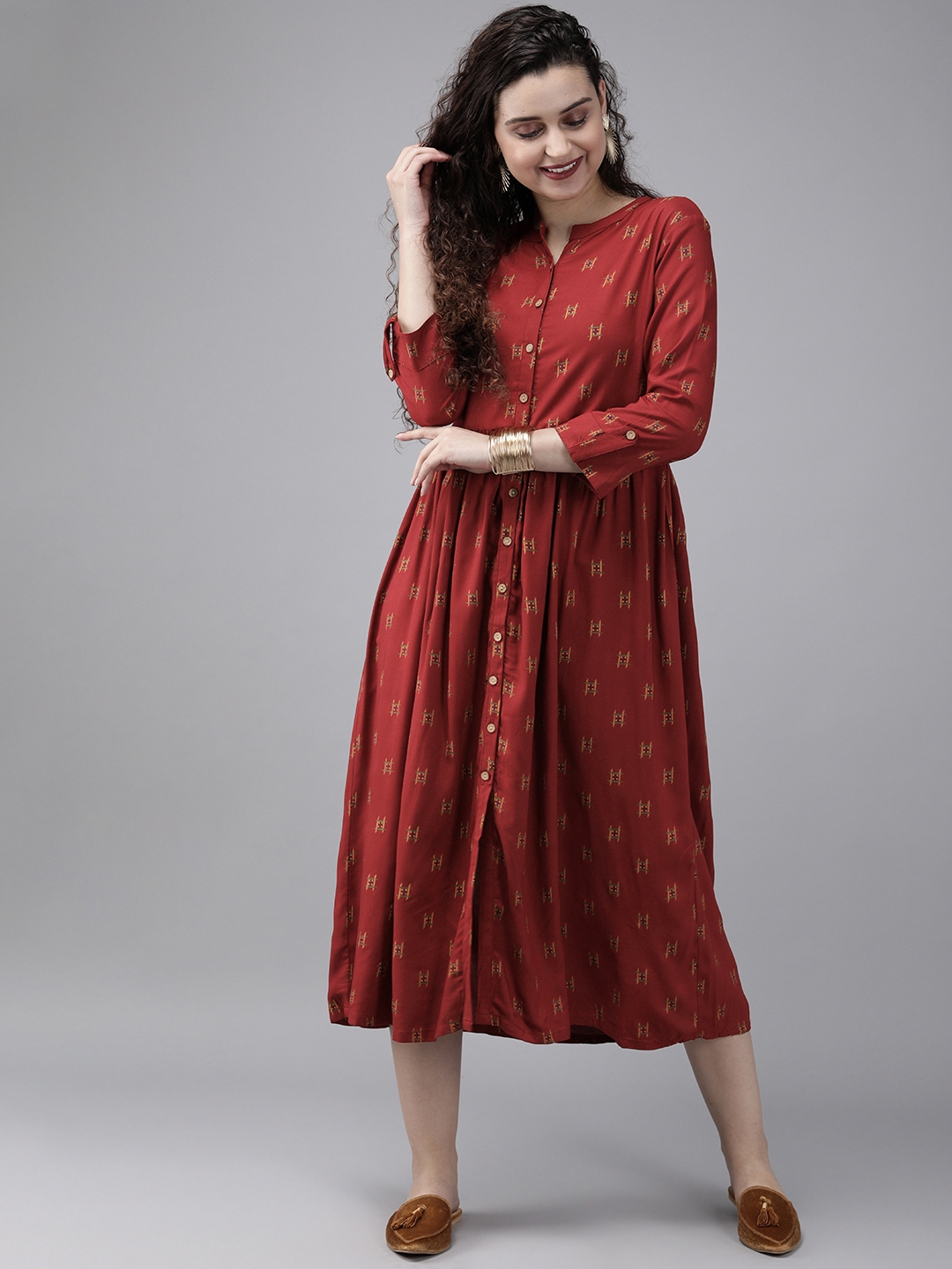 anouk maroon kurta set