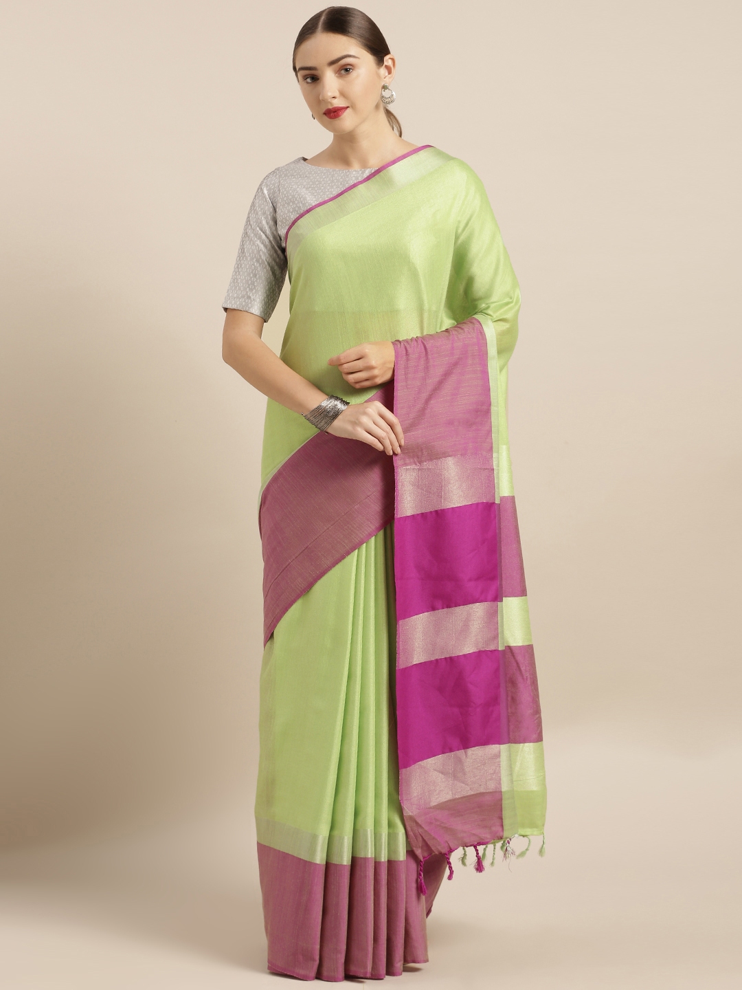 vastranand linen saree