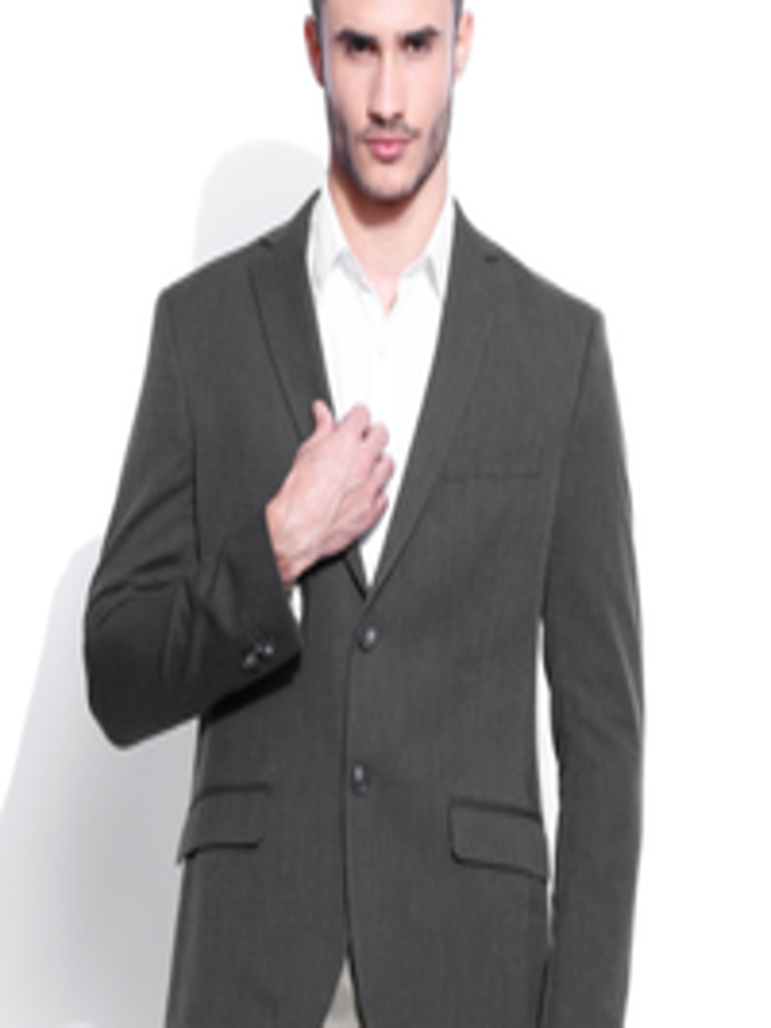 Buy SUITLTD Grey Single Breasted Blazer - Blazers for Men 1120403 | Myntra