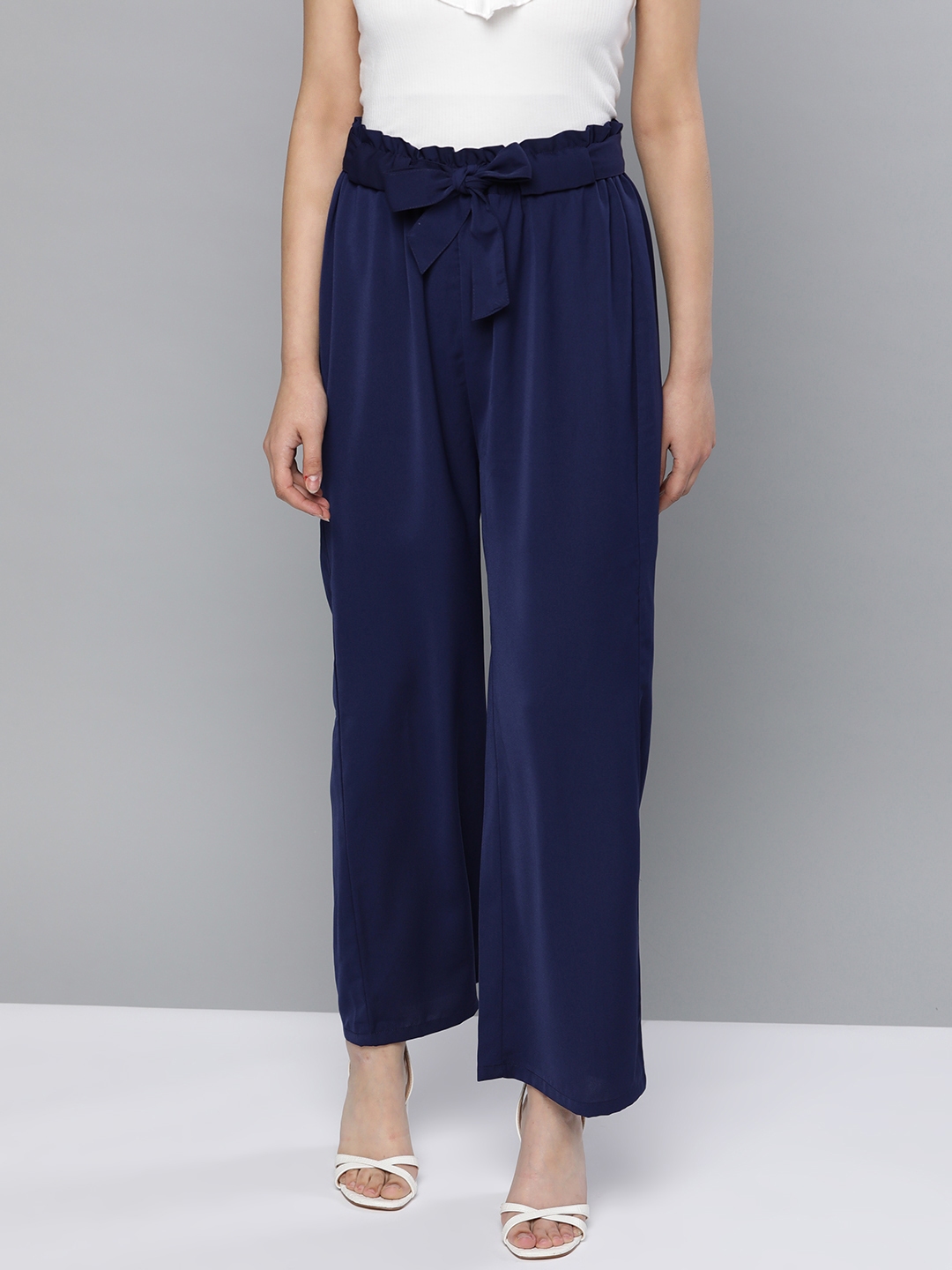 navy blue straight leg dress pants