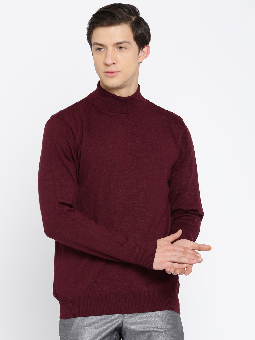 Buy Raymond Maroon Sweater Sweaters for Men 1122374 Myntra