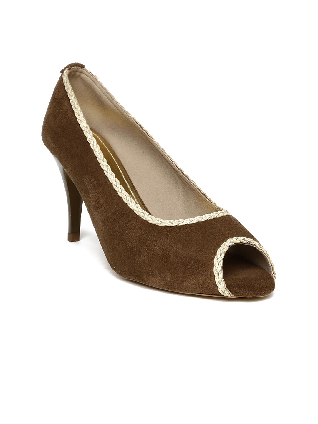 wide fit brown heels