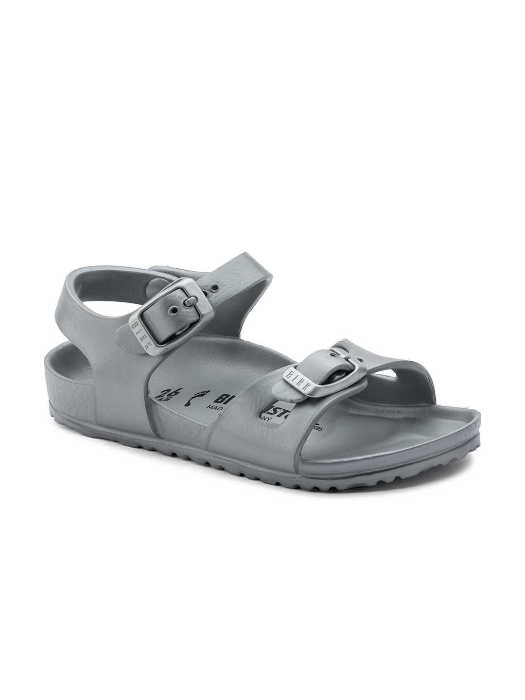 Buy Birkenstock Girls Grey Solid Rio EVA Open Toe Narrow Width Flats Flats for Girls 11239226