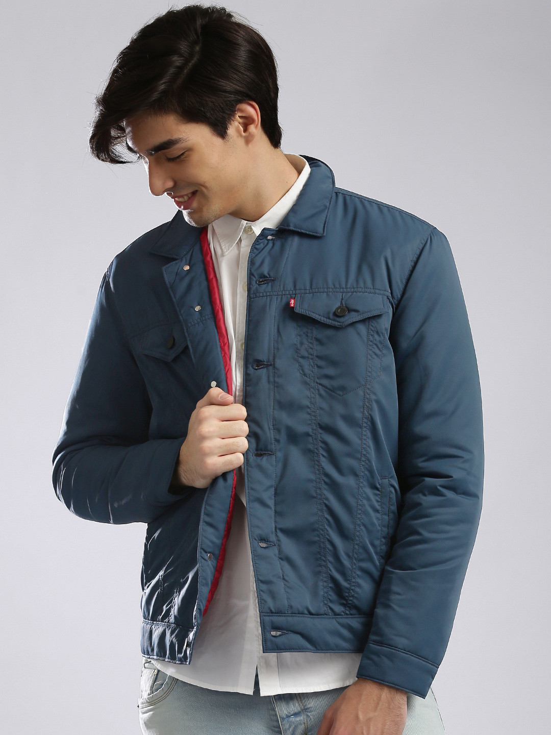 Buy Levi's Blue Lightly Padded Jacket Jackets for Men 1124060 Myntra