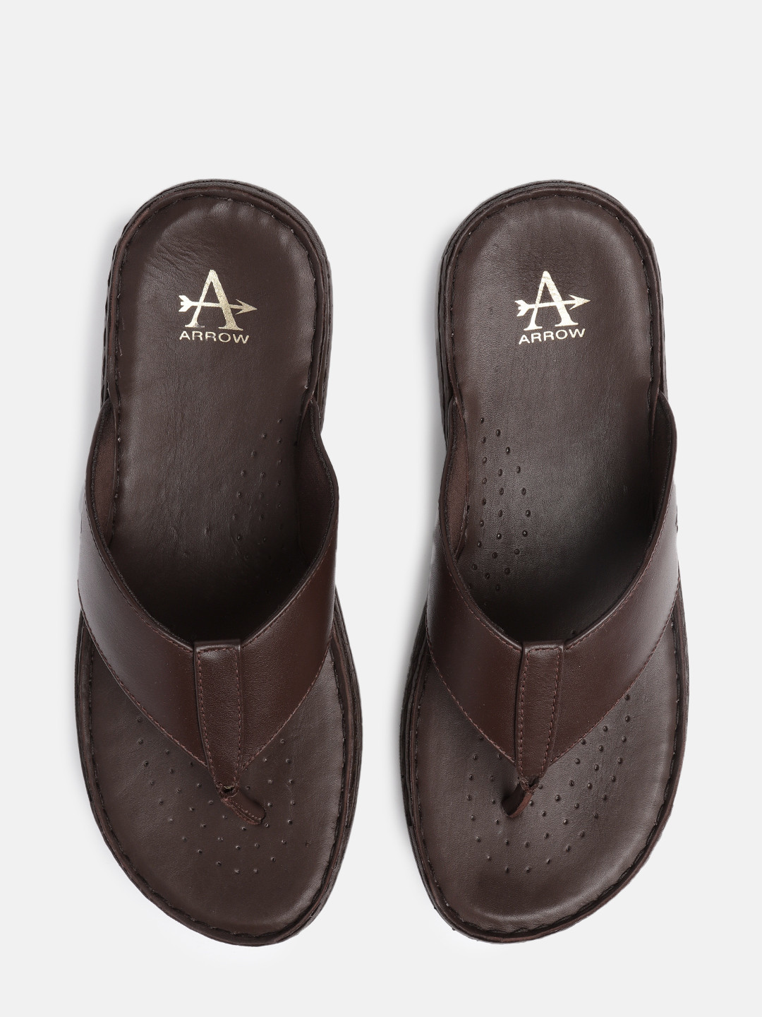 Buy Arrow Men Brown SHERMAN Leather Sandals - Sandals for Men 11255672 | Myntra
