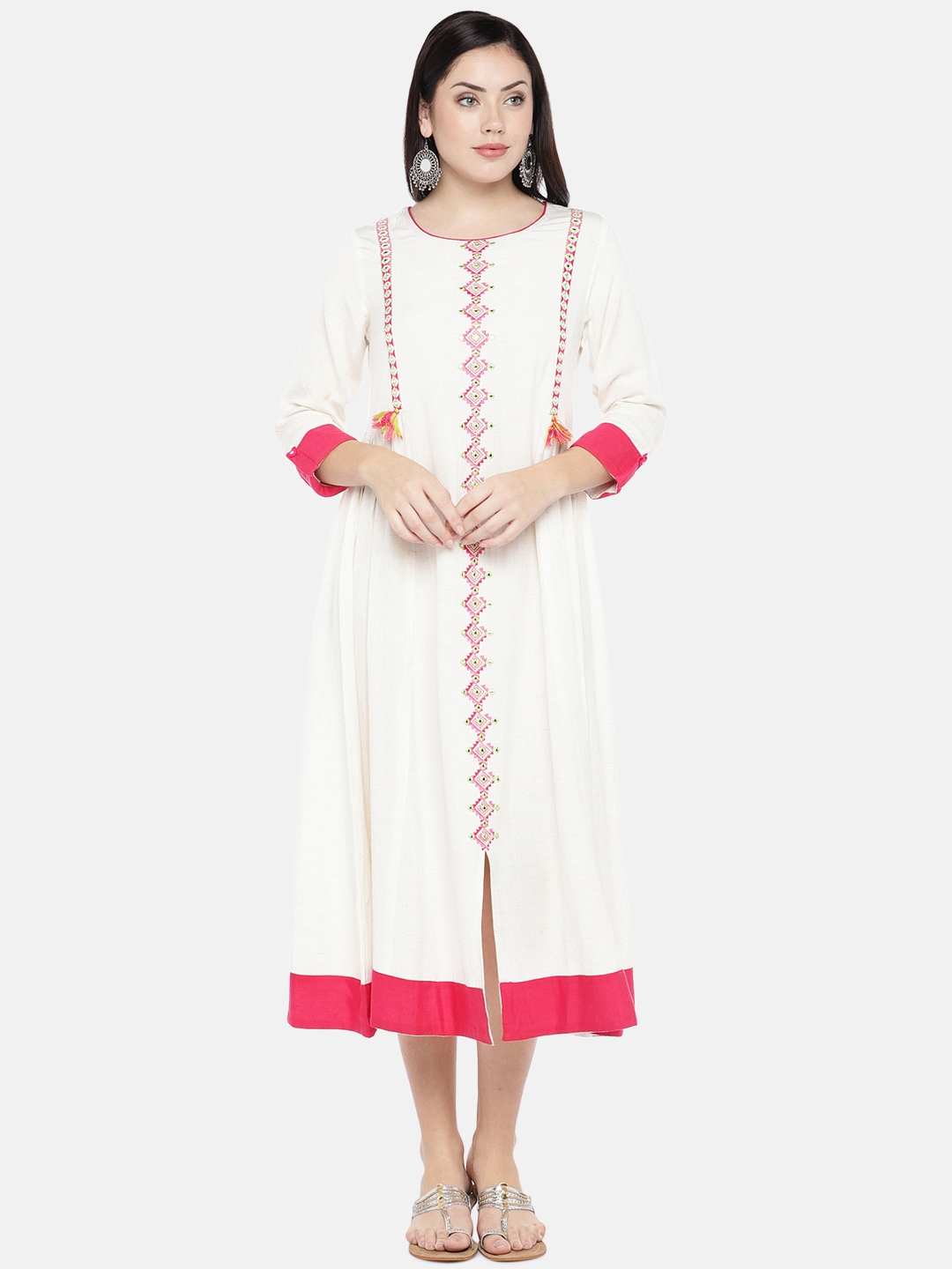 white ethnic wear