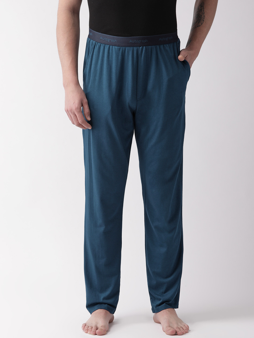 Buy Marks & Spencer Men Teal Blue Solid Lounge Pants Lounge Pants for Men 11265168 Myntra