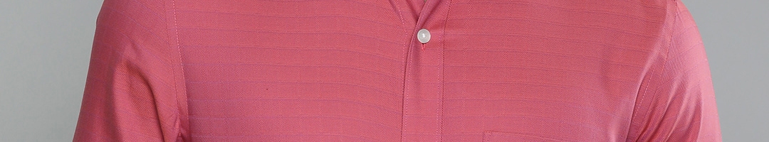 Buy Louis Philippe Men Pink Classic Fit Self Design Formal Shirt ...