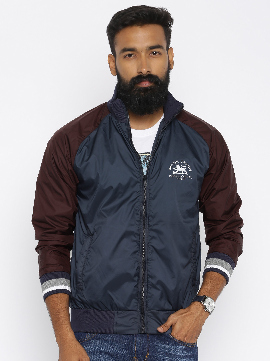 Buy Pepe Jeans Navy Jacket Jackets for Men 1127702 Myntra