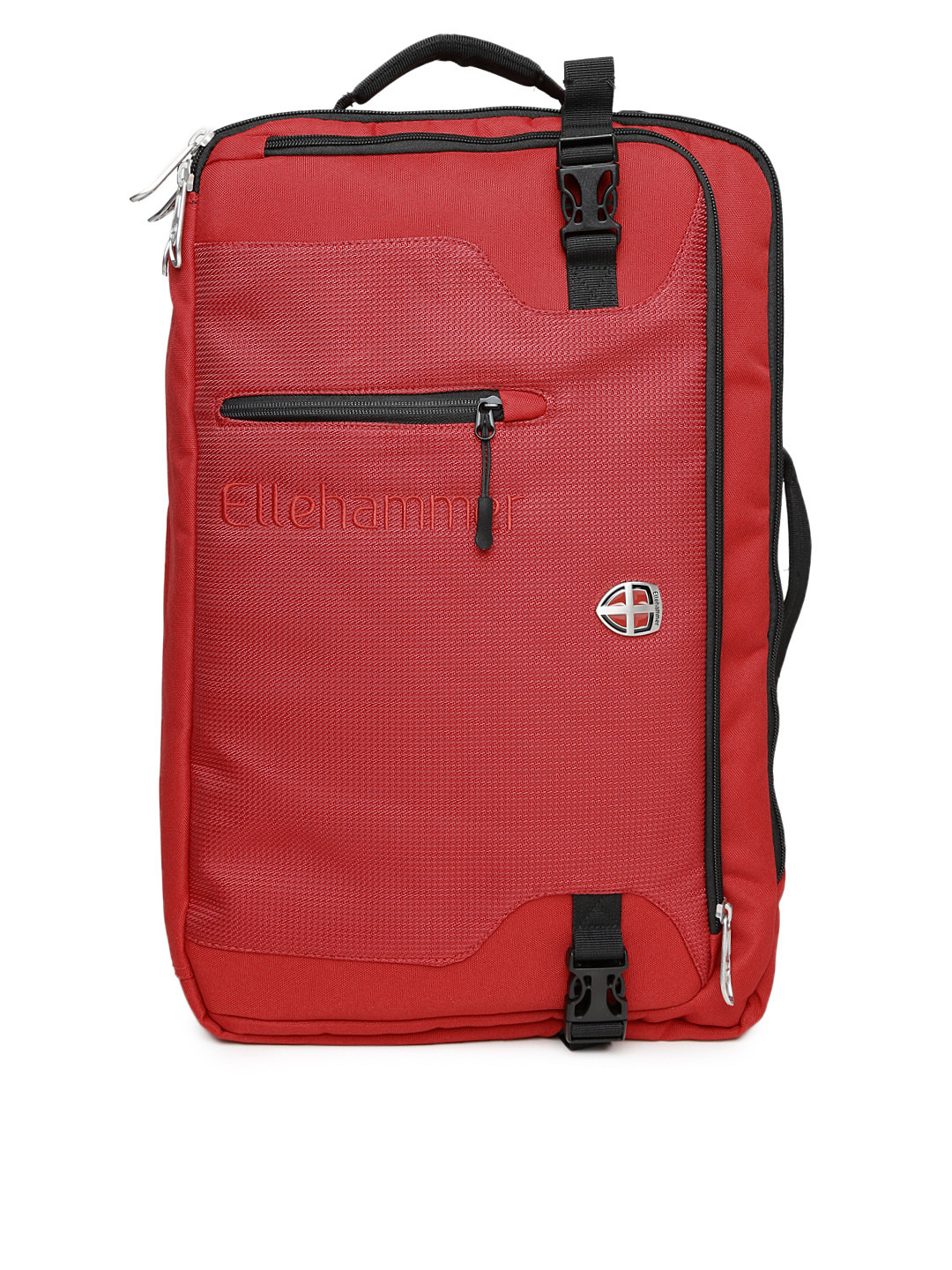 Buy Ellehammer Unisex Red Convertible Laptop Messenger Bag Backpacks