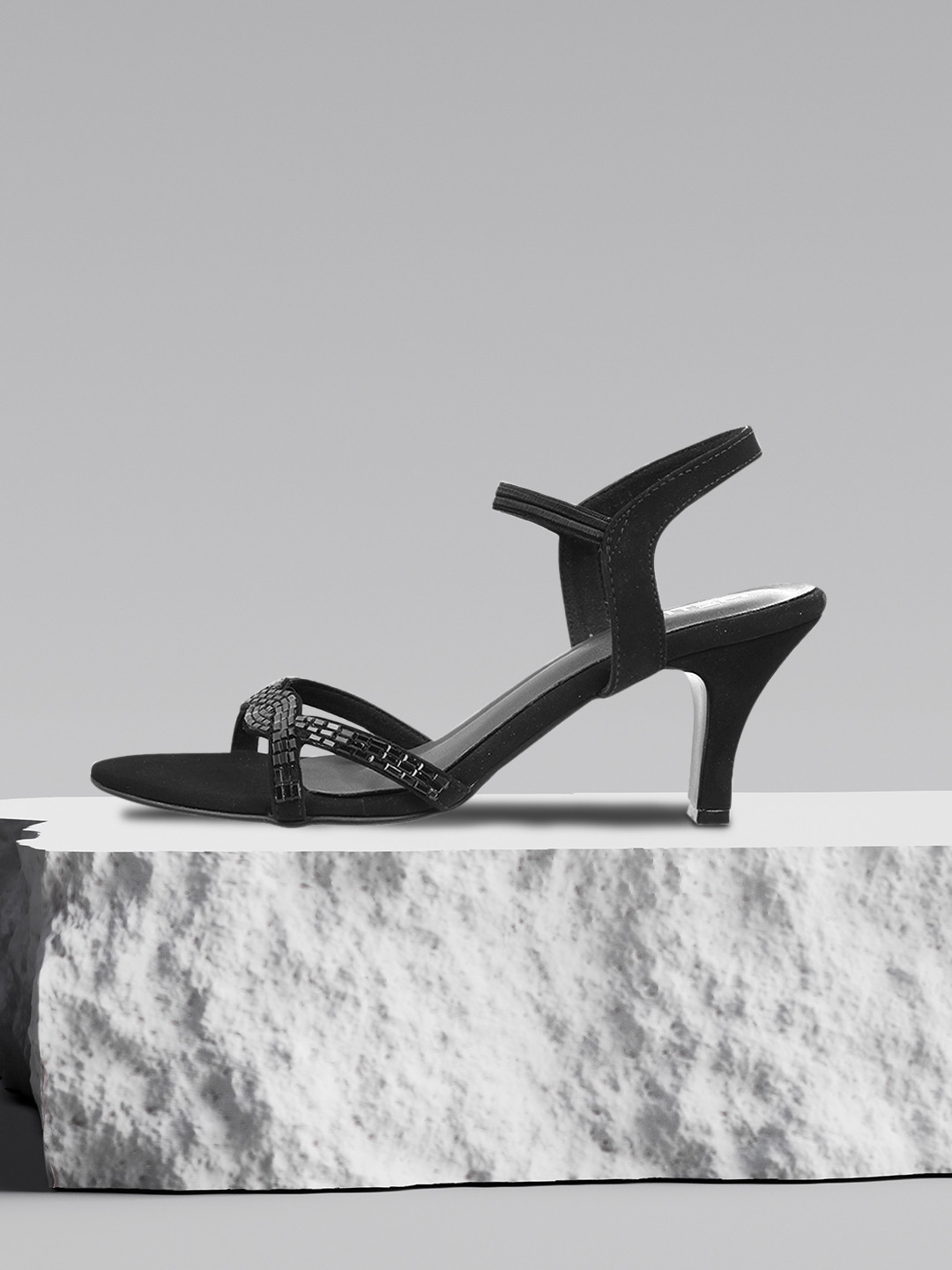 Buy Metro Women Black Embellished Heels Heels for Women 11282228 Myntra