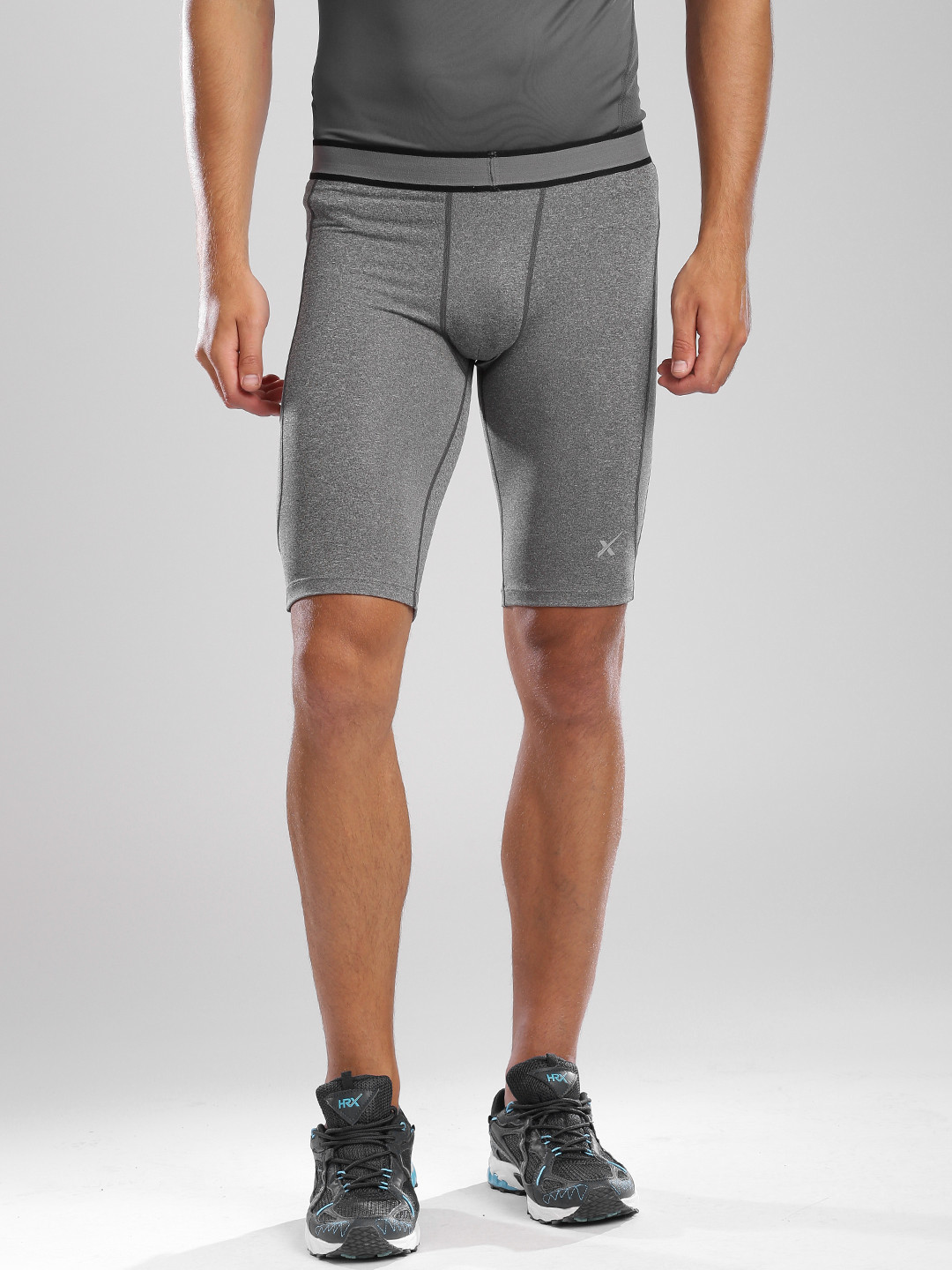 Buy HRX By Hrithik Roshan Grey Compression Active Shorts Shorts for
