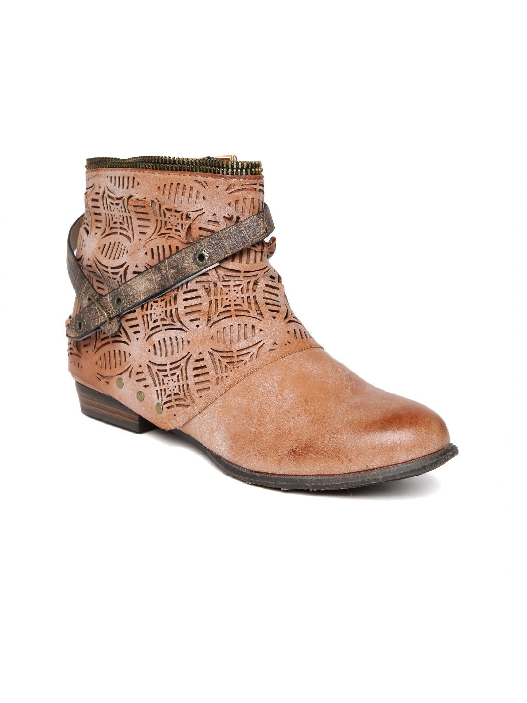 Buy Roadster Women Brown Cut Out Boots Boots for Women 1128591 Myntra