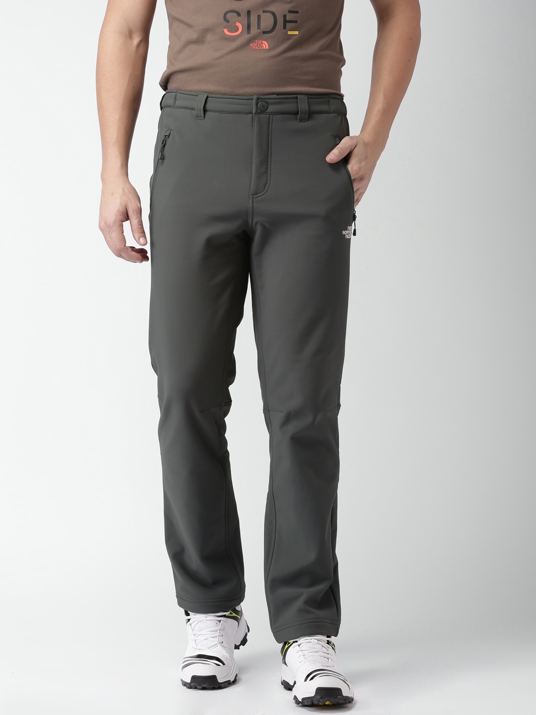 north face grey joggers junior